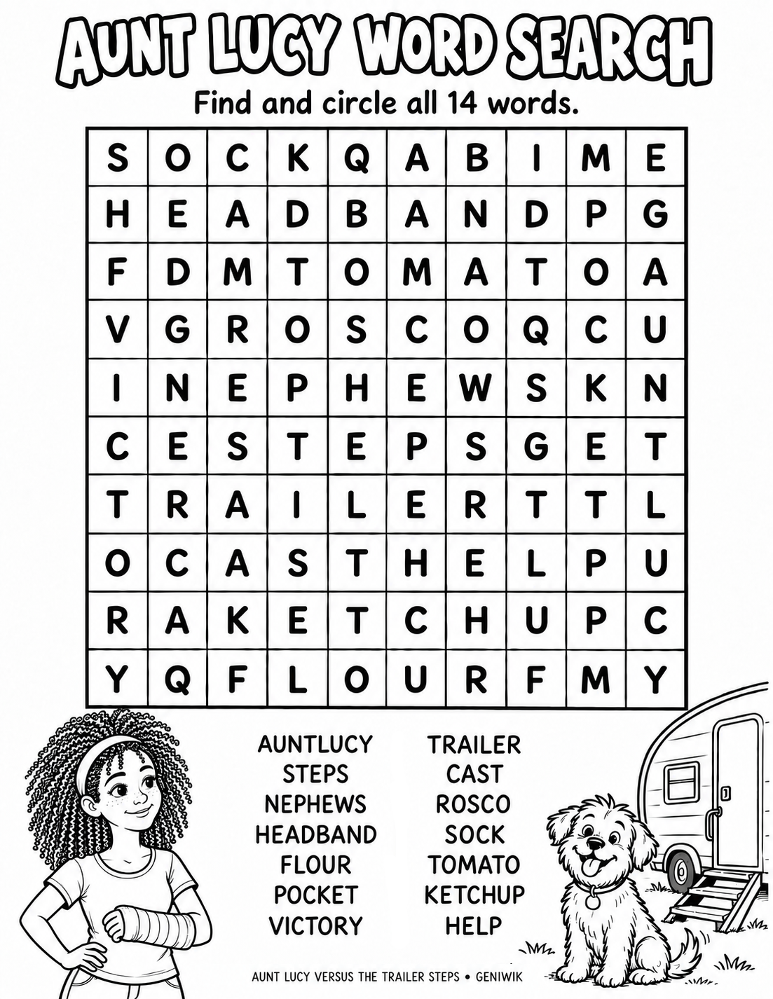 Preview of Aunt Lucy Word Search