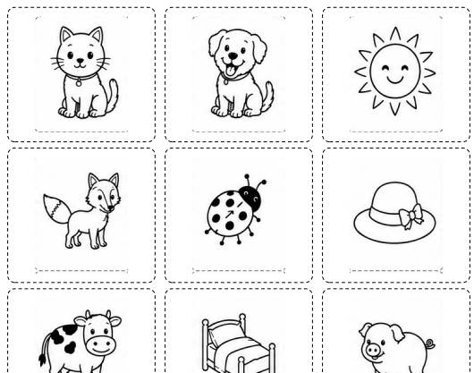 Preview of 3-Letter Picture Flash Cards