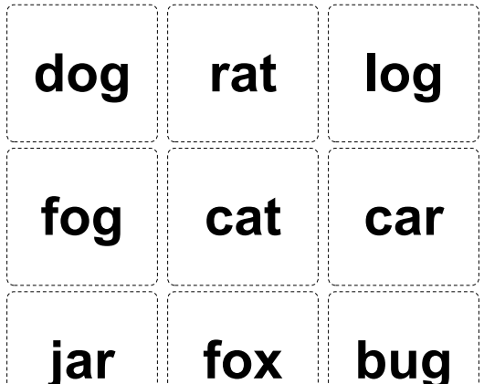 Preview of 3-Letter Word Flash Cards
