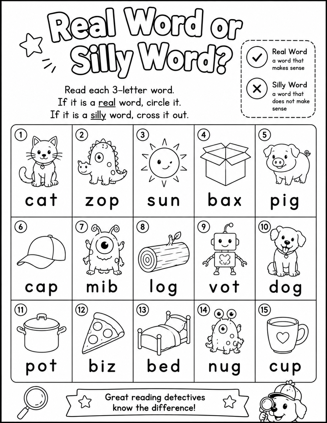 Preview of Real Word or Silly Word?