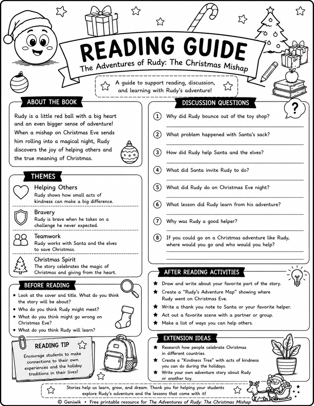 Preview of Rudy Reading Guide