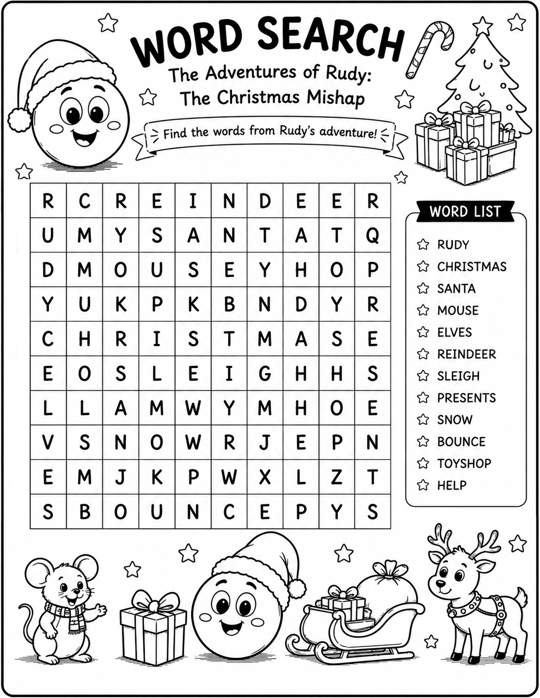 Preview of Rudy Word Search