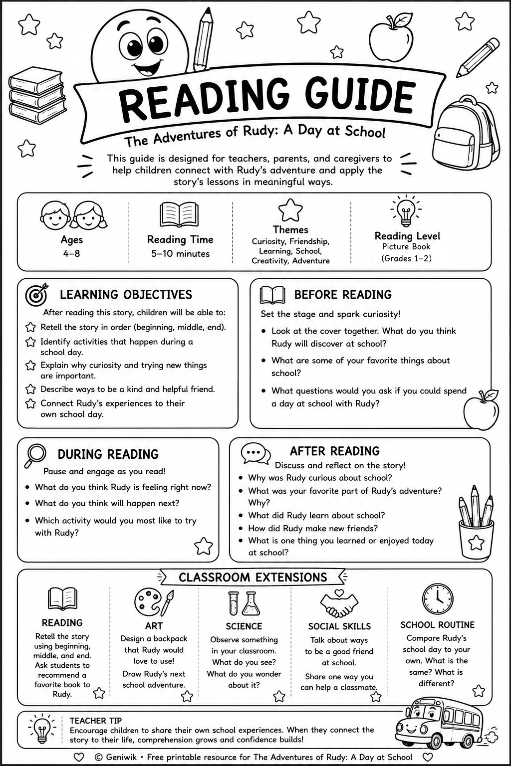 Preview of Rudy Reading Guide