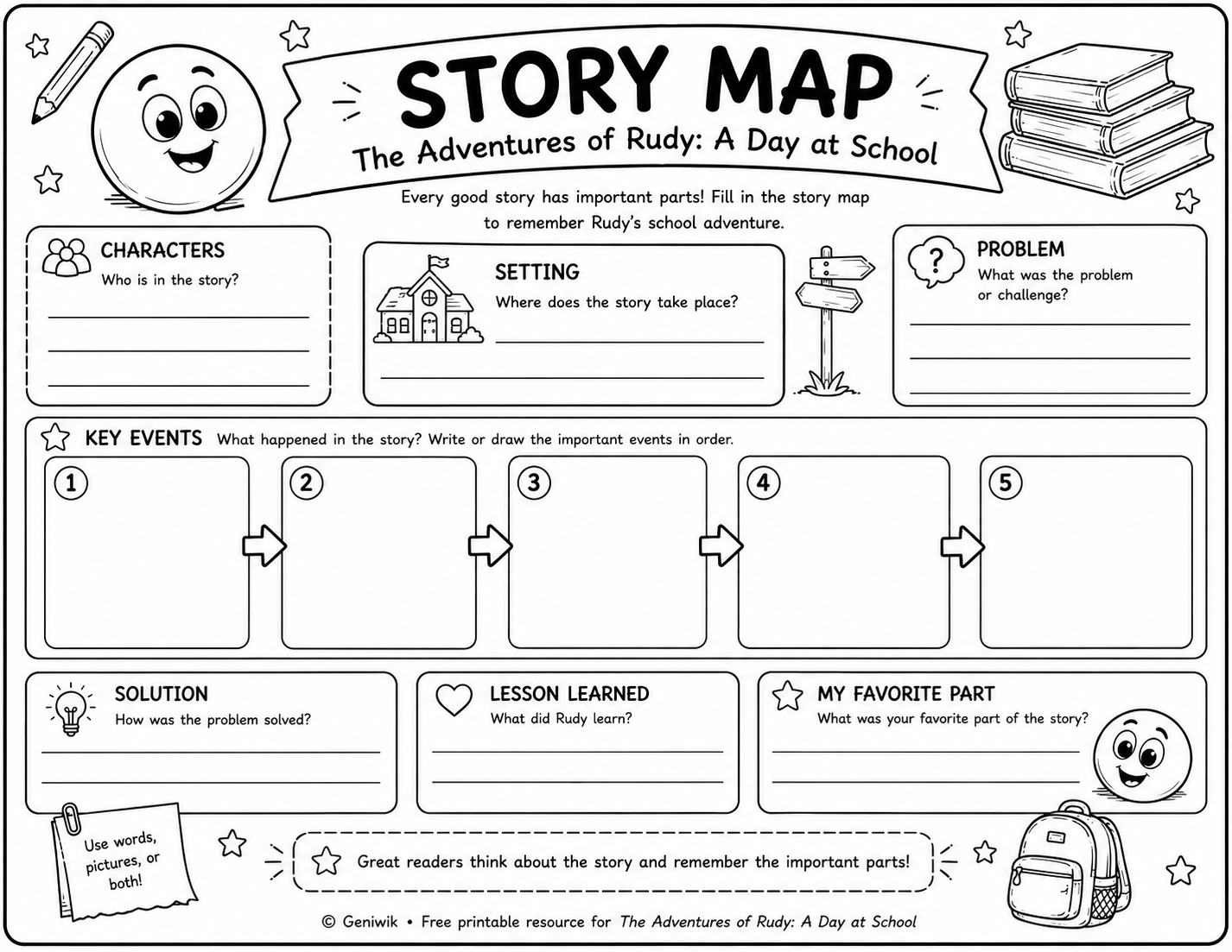 Preview of Rudy Story Map