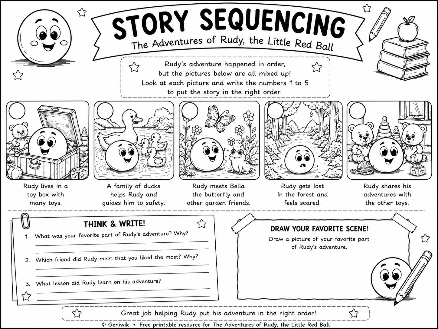 Preview of Rudy Story Sequencing