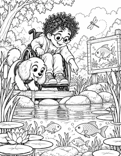 Preview of Pond Coloring Page