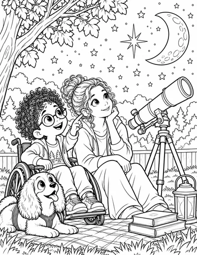 Preview of Stars Coloring Page