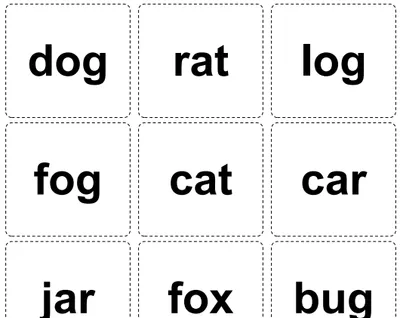 Preview of 3-Letter Word Flash Cards