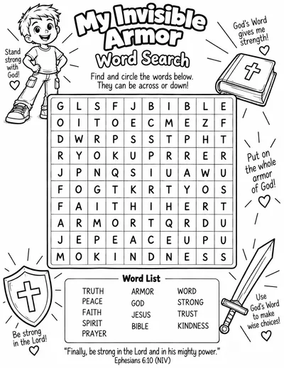 Preview of Armor of God Word Search