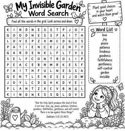 Preview of Fruit of the Spirit Word Search